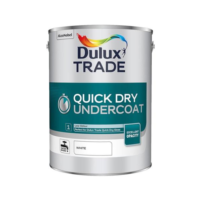 Dulux Trade Quick Dry Undercoat Pure Brilliant White 5L