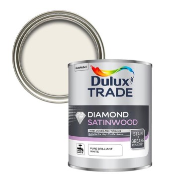 Dulux Trade Diamond Satinwood Pure Brilliant White 1L