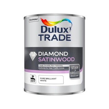 Dulux Trade Diamond Satinwood Pure Brilliant White 1L