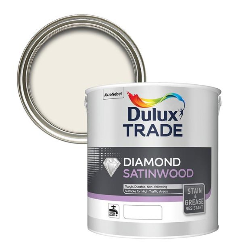 Dulux Trade Diamond Satinwood Pure Brilliant White 2.5L