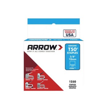 ARROW T50 510MM 3/8IN STAPLES (1250)