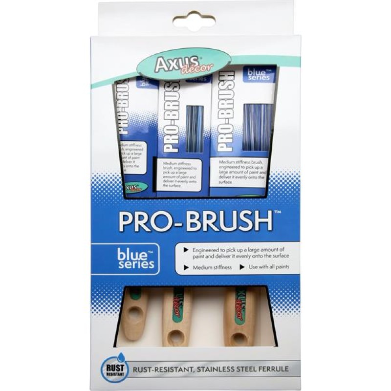 Axus Pro-Brush Set (blue series) - Set of 3 (1", 1.5", 2")