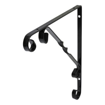 B ORG ORNAMENTAL BRACKET 25x25cm BLACK X 10 pcs