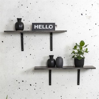 B ORG CANTILEVER BRACKET 15x12cm BLACK X 10 pcs