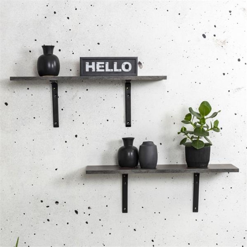 B ORG CANTILEVER BRACKET 15x12cm BLACK X 10 pcs