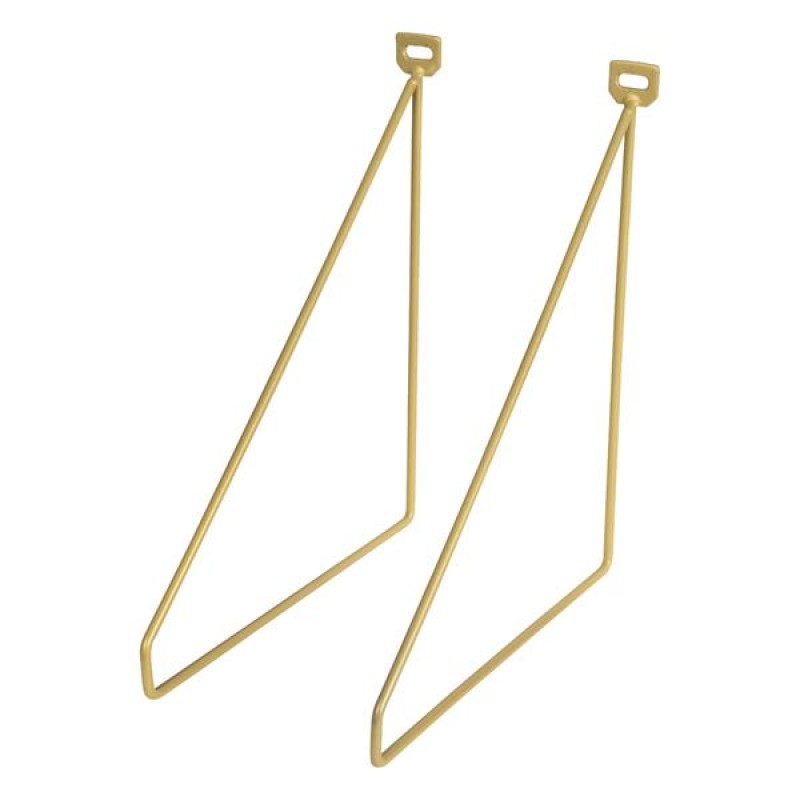 D LINE BRKTS THIN S/2 BRASS 5MM 24X26,5CM X 3PRS
