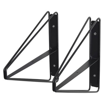 D LINE BRKTS DBL HIGH S/2 BLACK 24X26,5CM X 2PRS