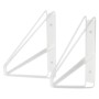 D LINE BRKTS DBL HIGH S/2 WHITE 24X26,5CM X 2PRS