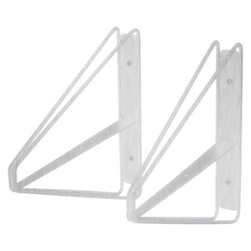 D LINE BRKTS DBL HIGH S/2 S/STEEL 24X26,5CM X 4PRS