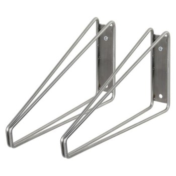 D LINE BRKTS DBL LOW S/2 S/STEEL 24X13,5CM X 4PRS