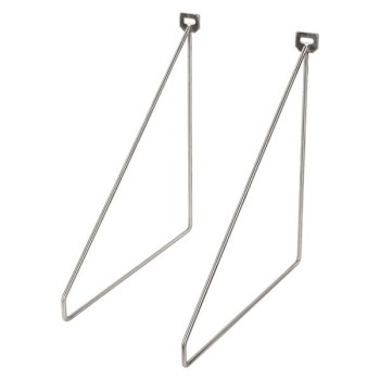 D LINE BRKTS THIN S/2 S/STEEL 5MM 24X26,5CM X 3PRS