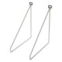 D LINE BRKTS THIN S/2 S/STEEL 5MM 24X26,5CM X 3PRS