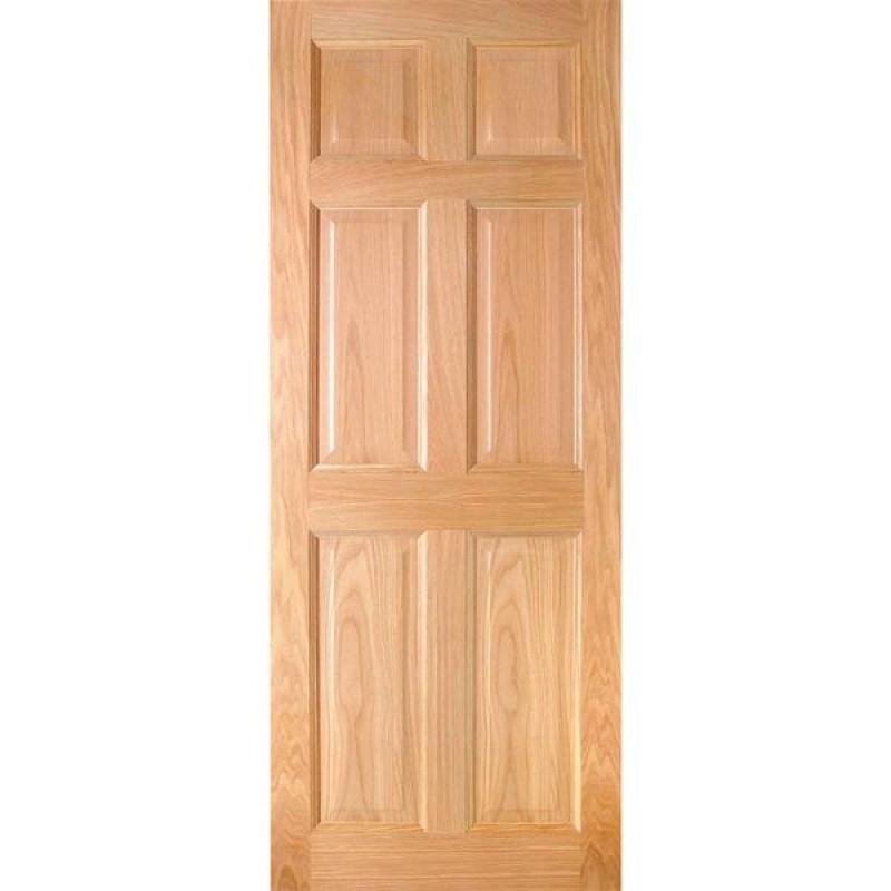 HARTFORD PRE-FIN OAK 6-PANEL ENGD DOOR 78X26