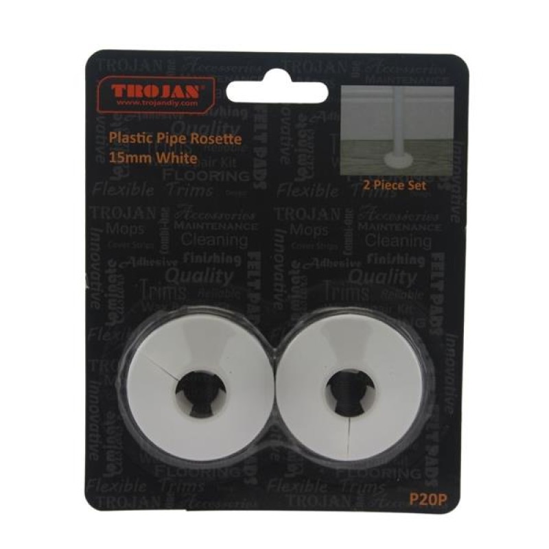 Plastic Pipe Rosette 15mm (2)