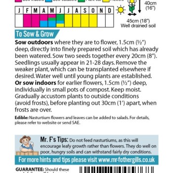 NASTURTIUM (Trailing) Gleam Mixed